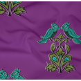 thumbnail image 4 of oneOone Organic Cotton Poplin Twill Fabric Leaves|Bird & Floral Block Fabric Prints By Yard 42 Inch Wide, 4 of 4