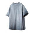 thumbnail image 6 of AHTJRT MENS Vintage Oversized Acid Wash Cotton T-Shirt Baggy Loose Streetwear Unisex Tees Blue S, 6 of 8