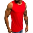thumbnail image 4 of Mens Plus Size Shirts Fashion Personality Men's Summer Casual Slim Sleeveless T Shirt Top Blouse, 4 of 6