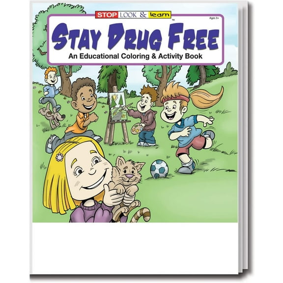 25 Pack - Stay Drug Free Kid's Educational Coloring & Activity Books