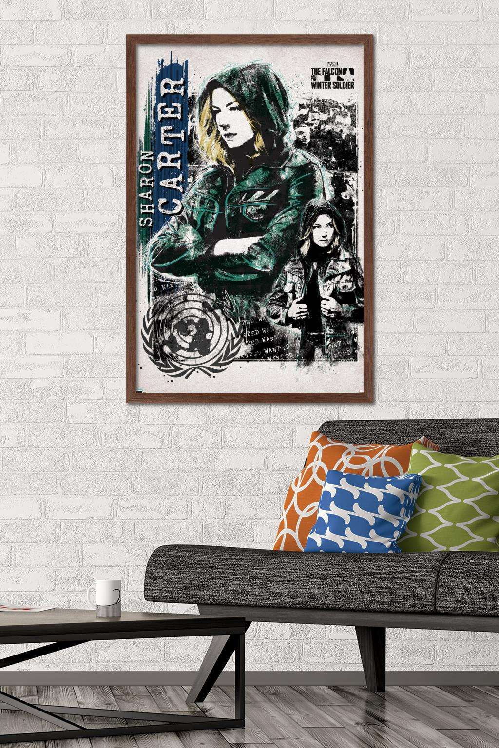Marvel Comics Falcon and Winter Soldier - Sharon Carter Wall Poster, 22.375" x 34", Framed