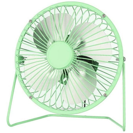 

Chainplus 4 USB Personal Desk Fan – Portable Mini Table Cooling Fan - Plugs into Computer - Adjustable Tilt Quiet Metal Construction - Green