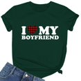 thumbnail image 4 of adviicd Hauts de Sortie pour Femmes T-Shirt Ajusté Côtelé à Manches Courtes pour Femmes Col en V Basique Ajusté T-Shirt Hauts Vert,TTG, 4 of 5