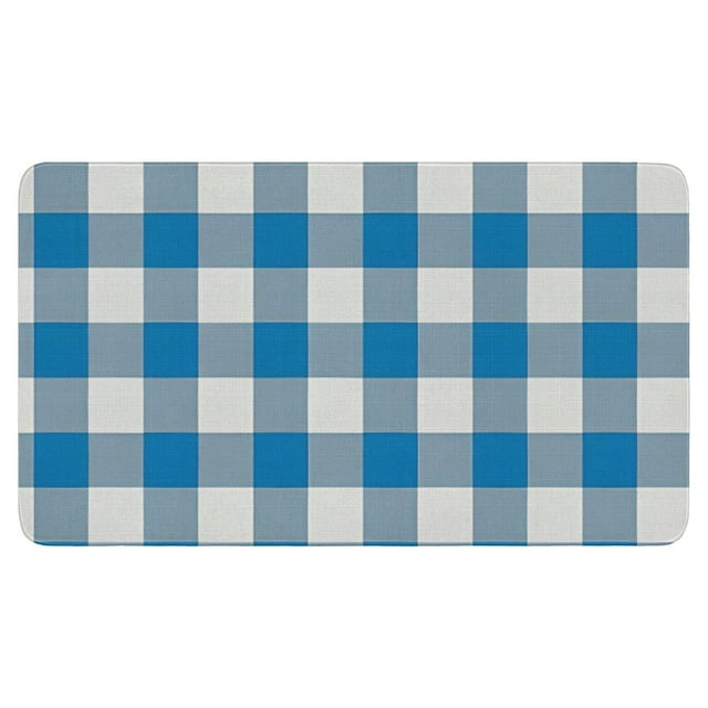 Buffalo Plaid Rug, Pink, 30x17in - Non-Slip, Absorbent, Perfect for Layering Door Mats, Porch, Kitchen, Farmhouse Entryway, Indoor/Outdoor Decor