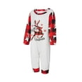 thumbnail image 4 of Hirigin Store Christmas Family Pajamas Matching Set Elk Print Long Sleeve Tops and Red Plaid Pants Sleepwear, 4 of 9