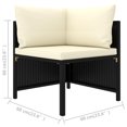 thumbnail image 7 of Charmma 4-Seater Patio Sofa with Cushions Black Poly Rattan, 7 of 7