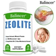 Zeolite Capsules, Organic Activated Charcoal, Support Liver Health and Normal Physical Activity, 120 Capsules