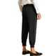 thumbnail image 3 of Pantalones de vestir formales de color sólido con doble pliegue recortados para hombres INSPIRE CHIC 38 Negro, 3 of 5