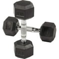 thumbnail image 1 of Rubber Encased Hex Dumbbell in Pairs  Singles or Set, 1 of 5