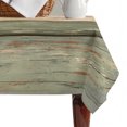 thumbnail image 4 of Farmhouse Sage Green Brown Table Cloth Waterproof Tablecloths, Vintage Wooden Striped Tablecloth Dining Table Cover for Kitchen Party Tabletop Outdoor, Rectangle Tablecloth 60x84 Inch, 4 of 9