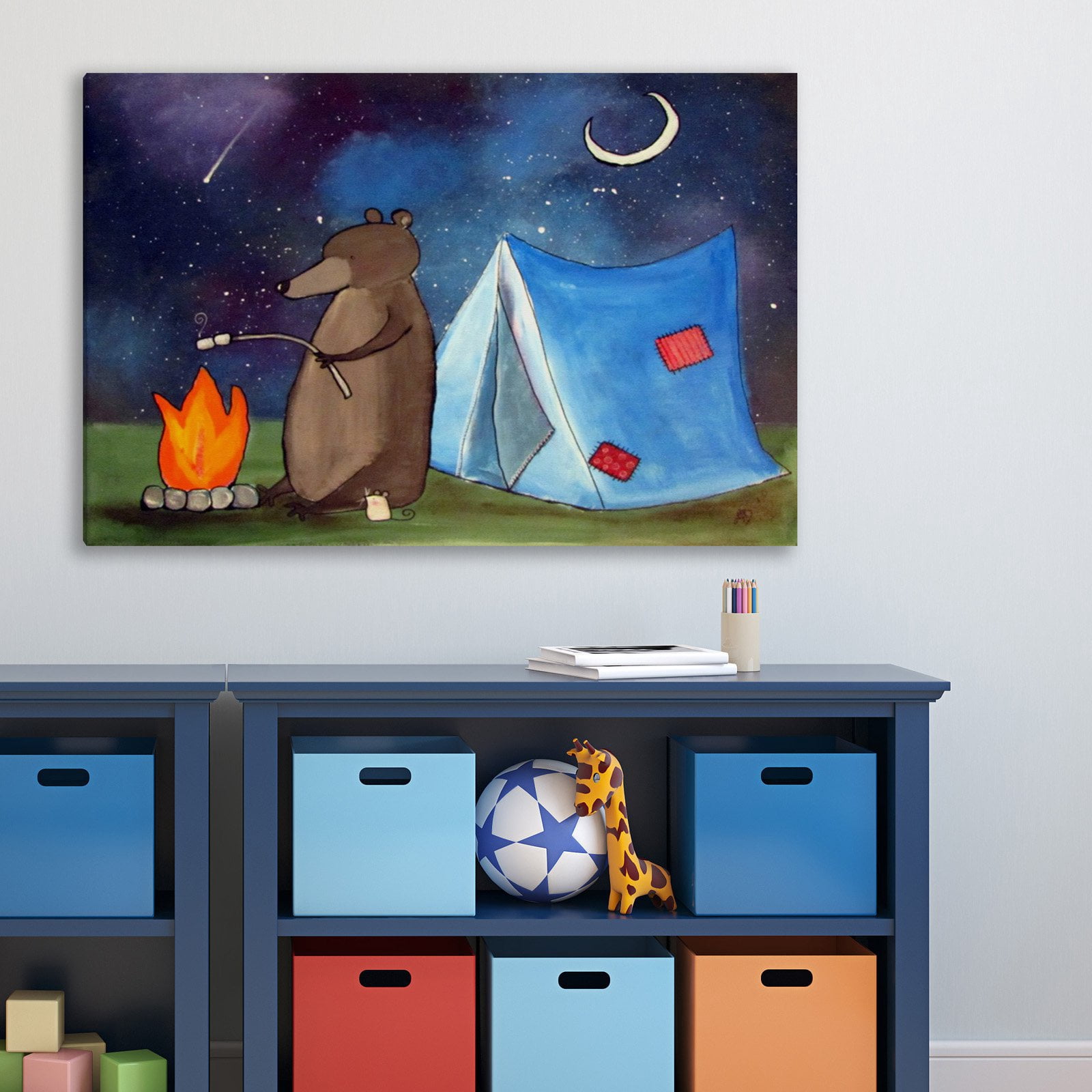 Marmont Hill "Toasting Marshmallows" by Andrea Doss Painting Print on Wrapped Canvas