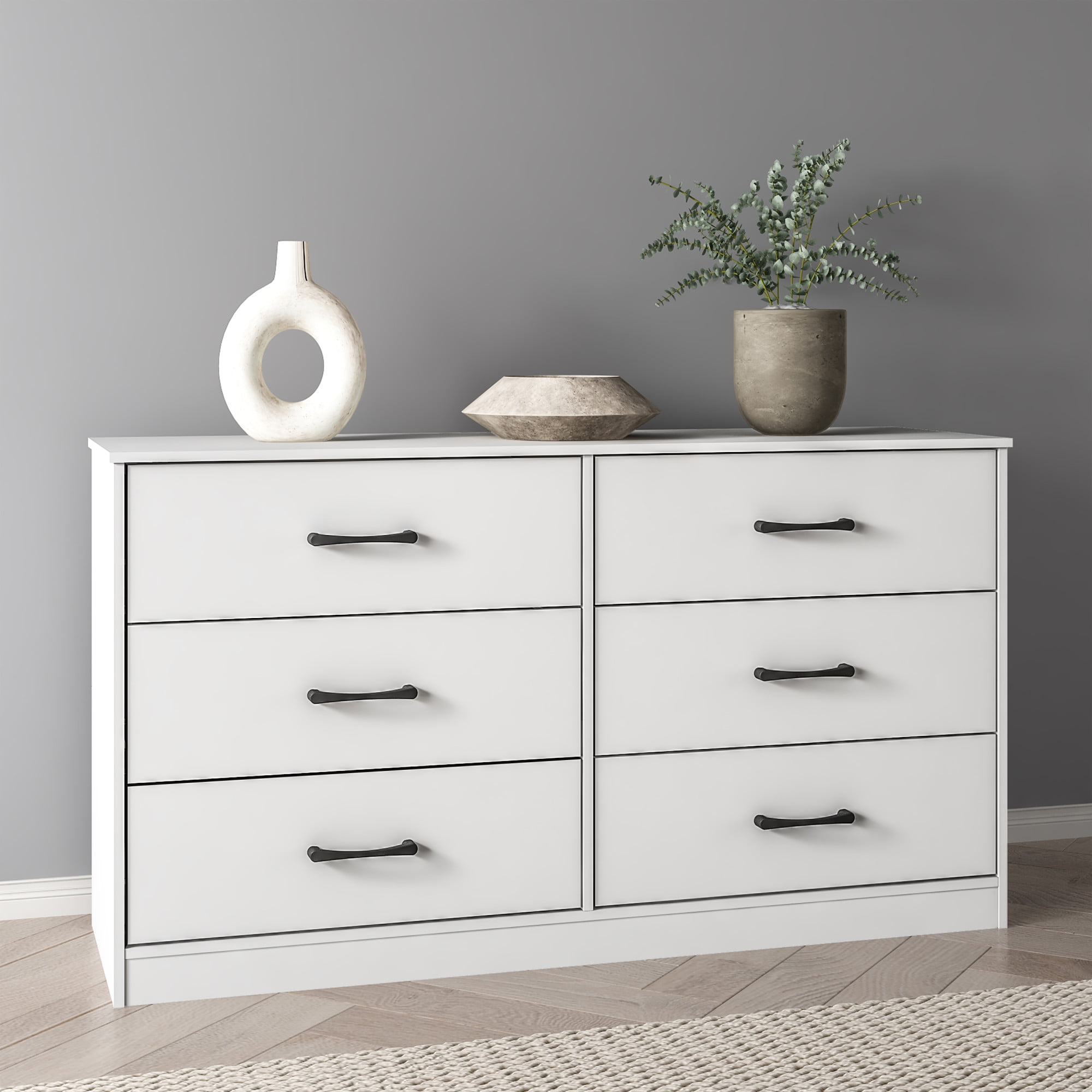 Mainstays Ardent 6 Drawer Dresser, White  (图4)