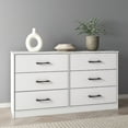 thumbnail image 4 of Mainstays Ardent 53.75" Wide 6 Drawer Dresser, White, 4 of 16