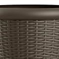 thumbnail image 4 of Suncast Willow 18 Inch Diameter Resin Decorative Wicker Patio Planter Pot, Java, 4 of 8