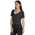 thumbnail image 3 of Inkmeso T-shirt Basique Col en U Été Manches Courtes Coton Uni Femmes, 3 of 7