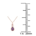 thumbnail image 4 of 2.00 Carat Pear Shape Gemstone & Diamond Pendant In 10K Rose White & Yellow Gold, 4 of 4