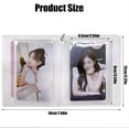 thumbnail image 2 of 3 Inch Photocard Holder Book Mini Photo Album Mirror-like Photocard Binder Small Photo Card Book Love Heart Hollow Photocard ID Holder with Love Heart Pendant 32 Pockets, 2 of 6