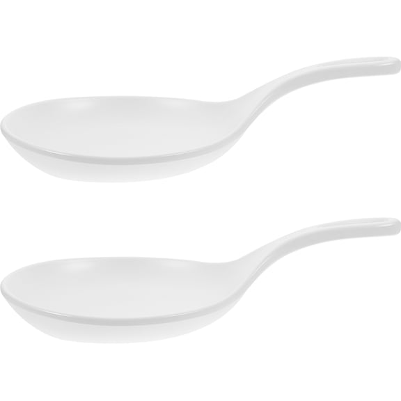PTOOTP Set of 2 White Ceramic Serving Plates with Thickened Handles for Meals, Parties, and Everyday Use