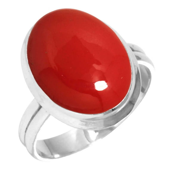 925 Silver Ring For Women - Men Red Stone Stone Silver Ring Size 7.5 October Birthstone Costume Silver Ring Size 7.5 Gift For Ladies On Engagement 925 Silver Jewelry With Gemstone