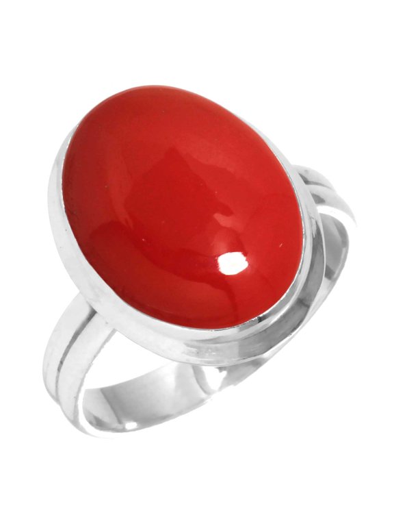 925 Silver Ring For Women - Men Red Stone Stone Silver Ring Size 10 October Birthstone Elegant Silver Ring Size 10 Gift For Sister On Friendship Day 925 Silver Jewelry With Gemstone