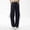 Black women elastic waist cargo pants a1, variant on Cagogo Women's Elastic Waist Cargo Pants with Pockets Wide Leg Casual Solid Streetwear Loose Long Trousers Vacation Travel Beach Lounge Pants Summer Clothes, Army Green L