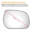 thumbnail image 3 of Reemplazo de vidrio de espejo retrovisor del lado derecho para pasajeros, no calefaccionado, adecuado para TOYOTA RAV4 2005-2011, 3 of 6