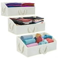 thumbnail image 1 of Storage Bins [3-Pack] Fabric Storage Baskets, Foldable Closet Organizer Trapezoid Storage Box (Beige), 1 of 6