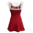 thumbnail image 4 of Vestido Corto Sin Mangas Baoblaze Fiesta Tejido Punto Estilo Único Vino Rojo XL, 4 of 8