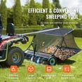 thumbnail image 5 of Zaverox 42 Inch Tow Behind Lawn Sweeper, 12 cu.ft. Large Grass Collector with Dumping Rope & Adjustable Sweeping Height for Debris & Grass, 5 of 6