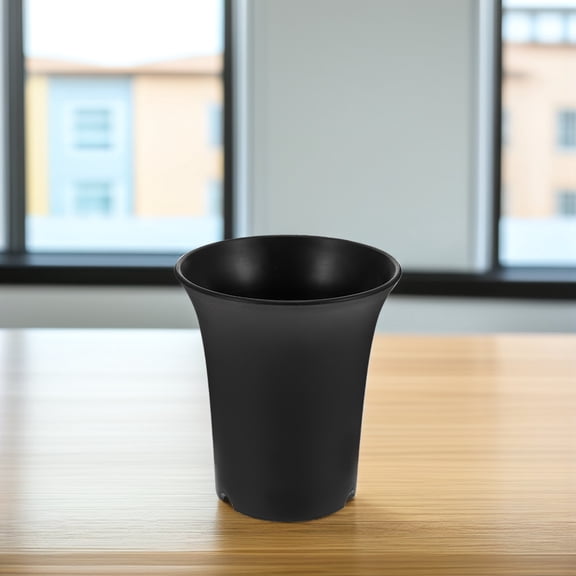 OUNONA 10Pcs Black Plastic Flower Pots with Drainage Holes for Garden Bonsai and Succulent Planters