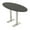 Asian Night w/Silver Base, variant on Oval Bistro Height Meeting Table T-Shaped Metal Base 34x70 Bar Table