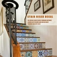 thumbnail image 2 of Peel and Stick Tile Backsplash Stair Riser Decals DIY Tile Decals Mexican Traditional Waterproof Home Decor Staircase Decal Stair Mural Decals, 2 of 10