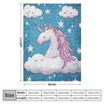 thumbnail image 4 of Autua Unicorn Stars Clouds Warm Lightweight Blanket Soft Fleece Throw Blanket Living Rooms Sofa Decor Cow Gifts All Seasons Plush Blankets 60x80in, 4 of 6