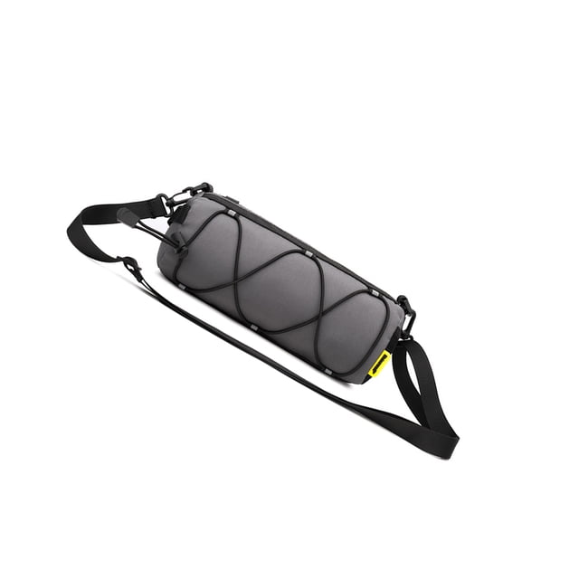 Bearachild Bolsa de poliéster para manillar de bicicleta de montaña, reemplazo desmontable portátil, correa reflectante de 2,4 l, bolsa para Electrónica Gris