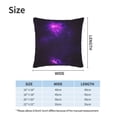thumbnail image 4 of Pack of 2 Decorative Throw Pillow Covers Nebula Galaxy Purple Square Cushion Case Pillow Cases Set 20"x20", 4 of 7