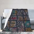 thumbnail image 1 of DouZhe Ultra-Soft Micro Fleece Lightweight Flannel Bed Blanket, Abstract Modern Lines Print Cozy Warm Throw Blankets, 80"x60", 1 of 7