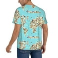thumbnail image 2 of Fotbe World Travel Line Icons Map Baseball Jersey Shirt for Men and Women, Casual Short Sleeves Button Down T-Shirt-XX-Large, 2 of 9