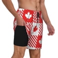 thumbnail image 2 of Sikiie Maple Leaves1 Print Men's Double Layer Swimming Trunks, Adjustable Waistband and Pockets Sports Swimming Trunks, Beach Swimwear-XX-Large, 2 of 6