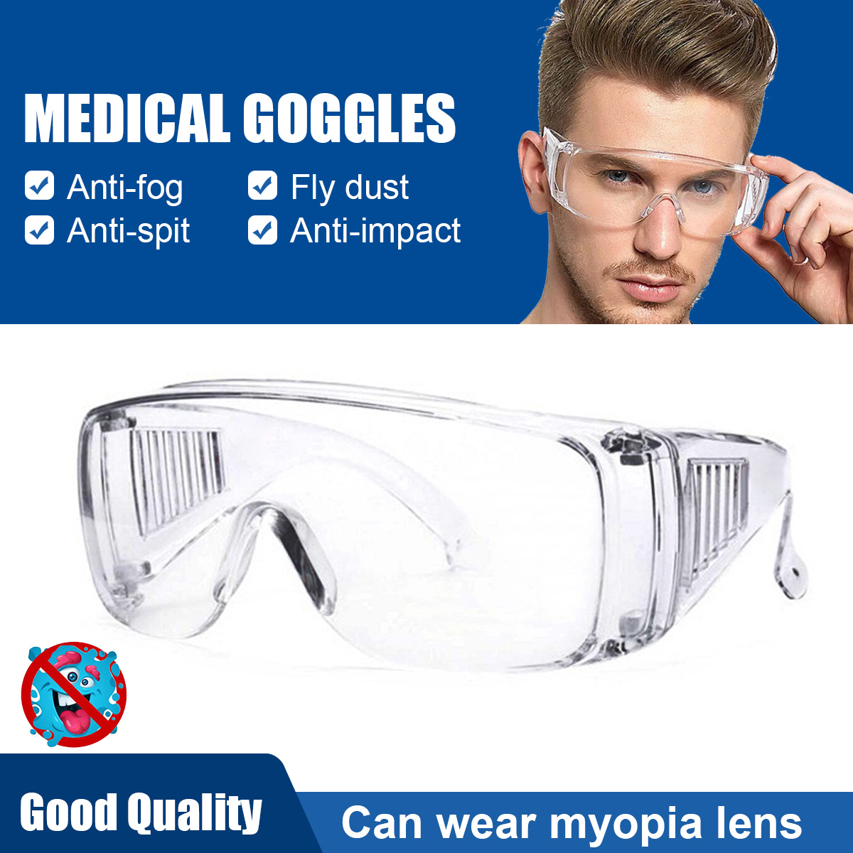 Medical Goggles Safety Goggles Glasses Eye Protection Equipment Safety