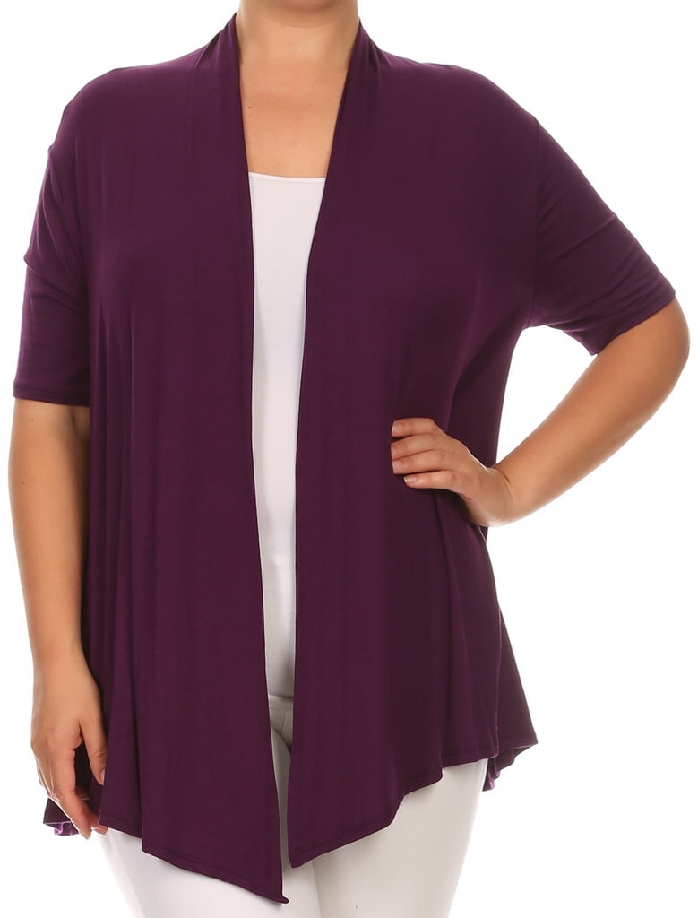 Women short sleeve cotton cardigan plus size clothing manufacturers