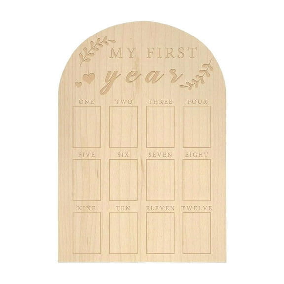 My First Year Photo Frame Board Wooden Baby Shower One Year 12 Monthly Picture Sign 1st Birthday Party Decor