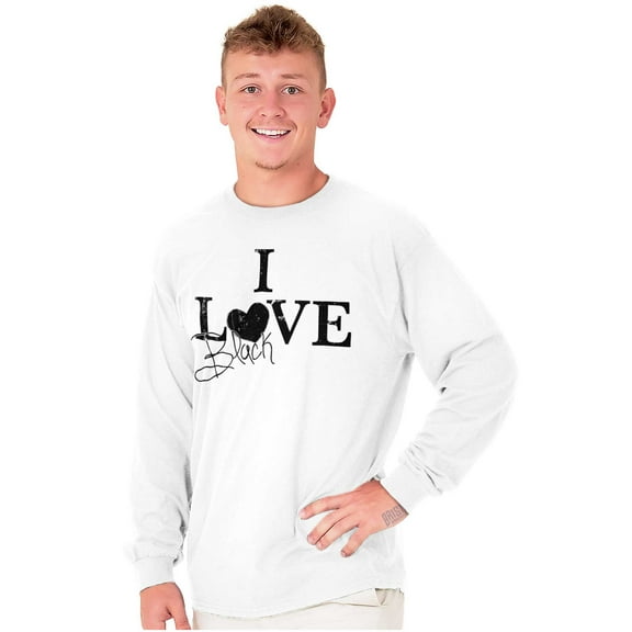 I Love Black Lives Racial Equality Plus Size Long Sleeve Graphic Tee Shirt Brisco Brands 2X