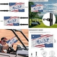 thumbnail image 6 of XYZCANDO Golf Print 4pcs Golf Cart Seat Covers USA Flag Golf Cart Steering Wheel Covers American Flag Golf Cart Flag Universal Club Car Seat Covers Steering Wheel Cover Small Flag White, 6 of 7