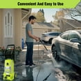 thumbnail image 4 of Electric Pressure Washer 4200PSl 2.8GPM, Foam Cannon with Hose Reel, Power Washer with 35FT Power Cord, 25FT Hose,4 Nozzles, for Cars, Driveways, Patios, Fences, Window, Garden(Green, Silver), 4 of 8