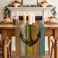 thumbnail image 2 of Table Runner 72 Inches Long for Kitchen Dining, Nautical Anchor Dresser Scarf Farmhouse, Dining Table Decorations for Wedding/Parties, Farmhouse Vintage Old Wooden Grain 13 x 72 In, 2 of 8