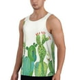 thumbnail image 2 of Pofeuu Cartoon Cactus Print Men's Workout Tank Tops Sleeveless Muscle Gym Shirt Quick Dry-3X-Large, 2 of 7