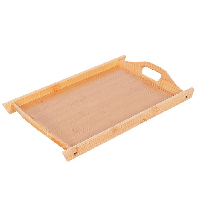Bandeja para servir, bandeja de té rectangular de bambú, bandeja de té, plato de té, máxima comodidad