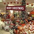 thumbnail image 4 of Dhrs Large Merry Christmas Banner, Red Buffalo Plaid Xmas Sign With Snowman Xmas Tree Pattern C, 4 of 5