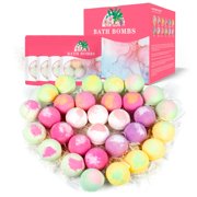 Bath Bombs for Women, 48 x 1.2oz Bath Bomb Bubble Bath Set Spa Gifts for Women, Natural Handmade BathBombs Rich in Essential Oils, Romantic Gifts for Her, Multicolor