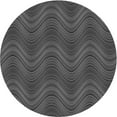 thumbnail image 1 of Ahgly Company Machine Washable Indoor Round Transitional Charcoal Black Area Rugs, 7' Round, 1 of 7